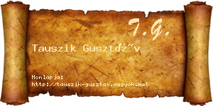 Tauszik Gusztáv névjegykártya